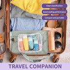 19 Pack Travel Bottles for Toiletries - TSA-Approved Leak-Proof Silicone Containers with Cream Jars Spray Bottles Funnel Brushes & Labels - Portable Refillable Kit for Shampoo Lotion & Conditioner