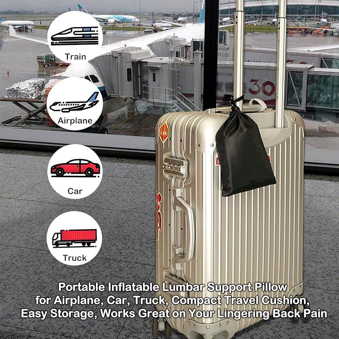 Inflatable Seat Cushion, Portable Air Seat Chair Cushions for Pressure Relief Breathable Waffle Square Seat Pad for Home Car Wheelchairs Office Chairs and Airplanes (1 Pack)