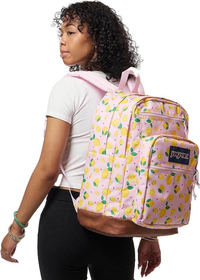 JanSport Cool Backpack with 15-inch Laptop Sleeve, Large Computer Bag Rucksack with 2 Compartments, Ergonomic Straps, Lemonade Stand