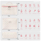 honitty Makeup Bag,Quilted Cosmetic Bags,Large Floral Make Up Organize bag,Makeup Bag Set for Women,Flower Travel Toiletry Bag