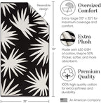 Laguna Beach Textile Co. Tropical Cabana Beach Towel - Oversized, Plush 630 GSM Cotton - Agave Vanilla