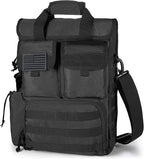 Tactical Briefcase,17.3 Inch Military Laptop Messenger Bag Shoulder Crossbody Bag Handbag for Men (17.3''Black)