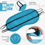 Tarpop 200 Pcs Eye Mask Sleeping Blindfold Eye Cover with Adjustable Strap for Games Party Team Building Travel Individually Wrapped Sleep Mask for Women Men (Lake Blue)