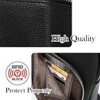 INICAT RFID Blocking Sling Bag, Anti Theft Crossbody Bag for Women, Travel Fanny Pack Style Purse, Vegan Leather