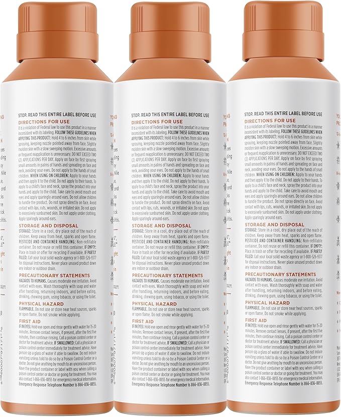 Grand Tongo Citrus + Sandalwood Insect Repellent, 12-Hour Mosquito & Tick Protection, Picaridin-Based, Water-Based, Lightweight, Quick-Drying, Vanishing Scent, DEET Alternative, Face & Body Use,3 Pack