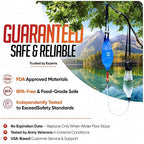 Gravity Water Filtration System – 2 High Capacity Lightweight Hanging Bags for Backpacking, Camping, Survival, Hiking, Hunting - Dirty, Clean Water Bags, Water Filter and Cleaning Plunger Included