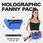 Blue Fanny Pack Belt Bag I Mens Fanny Packs for Women Fashionable - Crossbody Bag Bum bag Waist Bag Waist Pack - Hands Free for Hiking, Running, Travel, Waterproof and more