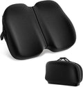 A-Pce Foldable Travel Seat Cushion-with Built-in Handles，Memory Foam Cushions for Relief of Lower Back, Sciatic, Butt and Tailbone Pain-for Home & Office Use, Perfect for Travel or Driving-Black
