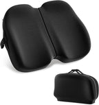 A-Pce Foldable Travel Seat Cushion-with Built-in Handles，Memory Foam Cushions for Relief of Lower Back, Sciatic, Butt and Tailbone Pain-for Home & Office Use, Perfect for Travel or Driving-Black