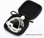 Ginsco Mini-Portable Hard Shell Square Earbuds Case for Apple EarPods/Samsung Galaxy Wired/Wireless Earbuds, Cell Phone Accessories Organizer with Carabiner for Earphones Tech Pouch
