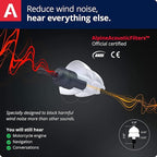 ALPINE HEARING PROTECTION MotoSafe Tour Reusable Ear Plugs – Motorcycle Ear Plugs – Noise Reduction & Ear Protection - Motorcycle Earplugs for Touring & Motorways - Hypoallergenic Reusable Earplugs