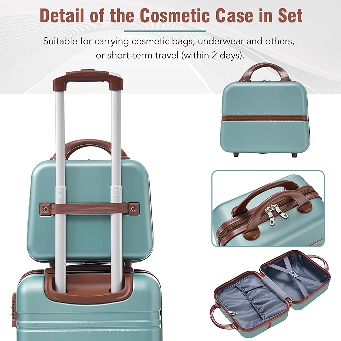 Luggage Sets 4Pc Hardshell Suitcase Sets for Travel with TSA Lock