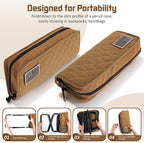 LiKiLiKi Extra Large Foldable Backpack Stool, Heavy Duty Thickened Collapsible Portable Pocket Chair, Compact Pocket Size Travel Seat for Hiking, Fishing, Picnic and Outdoor Activities (Brown)