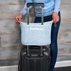 EverSnug Travel Blanket & Pillow 68x42 - Premium Ultra-Soft Microfleece 2 in 1 Compact & Packable Flight Blanket with Soft Bag Pillowcase, Hand Luggage Sleeve and Backpack Clip (Ice Blue)