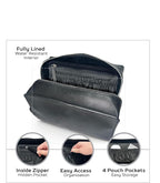 Convenience Kits International Men’s Super Premium 30 PC Travel Kit Featuring: Travel-Size Hair Care Products Plus Face, Body, Oral Care, Travel Essentials in Large Leather Toiletry Bag
