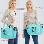 ZHMO Canvas Tote Bag for Women,Women's Bags Crossbody Bags Work Laptop Tote Bag Large Handbags Purse for Travel Nurse Teacher