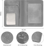 Passport Holder for Travel Essentials,RFID Blocking Passport Cover Wallet Card Case for Women and Men (Gray)