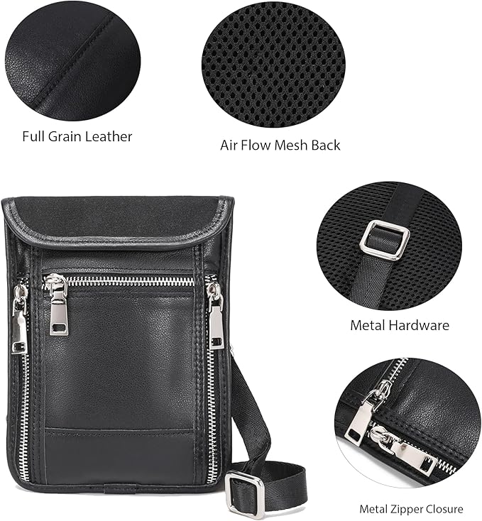 LANNSYNE Leather Travel Wallet, Neck Wallet Travel Pouch and Passport Holder for Men and Women Keep Valuables Safe