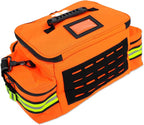 Lightning X Products Lightning X Mid-Sized First Responder EMT Bag | LXMB25 Fully Stocked Aid Kit w/ 200+ BLS Supplies - Orange