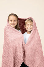 EverSnug Travel Blanket & Pillow 68x42 - Premium Ultra-Soft Microfleece 2 in 1 Compact & Packable Flight Blanket with Soft Bag Pillowcase, Hand Luggage Sleeve and Backpack Clip (Light Pink)