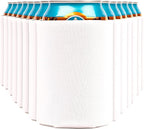 Blank Beer Can Coolers Sleeves (14-Pack) Soft Insulated Beer Can Cooler Sleeves - HTV Friendly Plain Can Sleeves for Soda Beer Cans & Bottles - Blanks for Vinyl Projects Wedding Favors & Gifts (White)