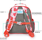 mibasies Kids Backpack for Girls: Girls Backpack 5-8 - Kindergarten Elementary School Bookbag for Girl - Strawberry Red