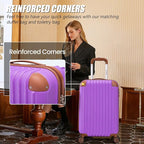 Cosbarn Luggage Sets 5 Piece Suitcases with Wheels, Suitcase Set ABS Hard Case Luggage with TSA Lock Spinner Wheels Durable Travel Luggage