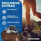 Money Belt for Secure Travel - RFID Blocking Slim Passport Holder - Hidden Waist Pouch for Cash, Credit Cards, Documents - Concealable Under Clothes, Water-Resistant Slim Fanny Pack for Men and Women