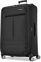 Samsonite 3-PC Soft-Sided 21/25/29” (Carry-On, Medium, Large Checked), Lightweight Expandable Element Luggage Set: 2 Front & Side Pocket, Four Spinner Wheels, Adjustable Handle, Durable- Black