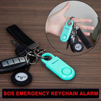 2 Pack Personal Safety Alarm 130db User-Replaceable Battery SOS Emergency Loud Sound Siren Keychain Alert for Women, College Students, Children, Night Runner, Hiking, Camp, Bear Alarm. Aqua