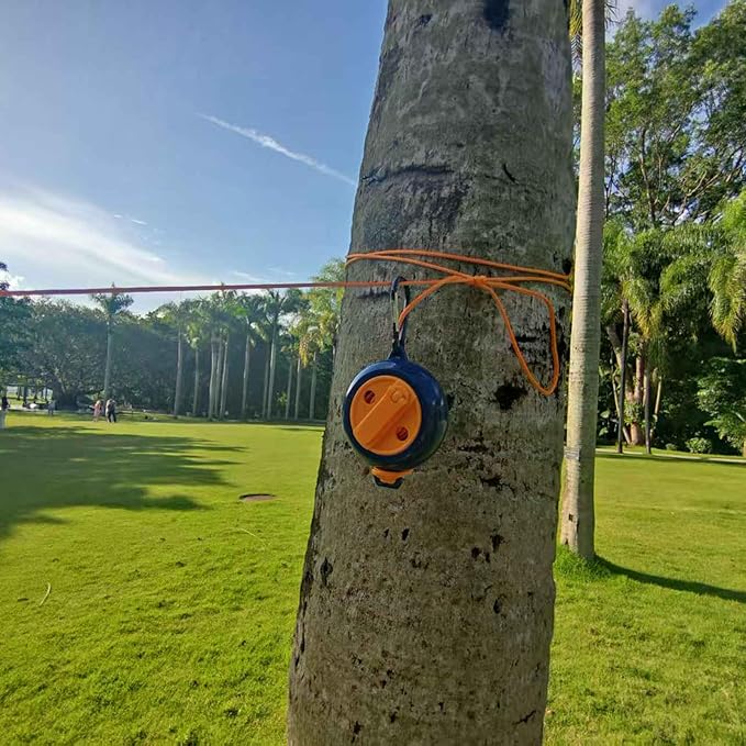 32Ft Portable Travel Clothesline is Also an Outdoor Camping Clothesline, Cruising Clothesline for Drying Clothes on Cruise Ships with 10 Windproof Clips, 10 Clothespins, 1 Storage Bag (Blue)