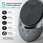 COSLUS FBS01 Facial Cleansing Brush Face Scrubber: Portable Silicone Waterproof Rechargeable Face Wash Brush, 5 Cleansing Modes, Electric Deep Cleaning for Men & Women, Removing Blackhead Exfoliating