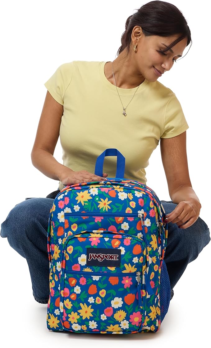 JanSport Laptop Backpack - Computer Bag with 2 Compartments, Ergonomic Shoulder Straps, 15” Laptop Sleeve, Haul Handle - Flower Market