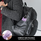 Compact Travel Umbrella for Purse - Flat Handle, Waterproof for Light Rain