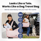 rubyloo Puffer Dog Travel Bag for Dog Moms – Doggy Diaper Bag with Pet Bowls & Food Storage or Everyday Puffy Tote – Doggy Mom Gifts for Women – Lightweight, Travel-Ready Gift for Pet Lovers - Pink