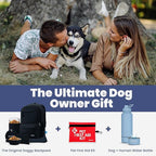 Dog Travel Bag for Supplies - Complete Dog Diaper Bag Backpack with 2 BPA-Free Travel Bowls, Treat Pouch, Food Container, Placemat & Laptop Sleeve – for Traveling, Road Trips, Hiking: Black