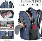 BIKROD Backpack for Woman and Men, Travel Laptop Backpack, Waterproof College Back Pack for 15.6 IN Laptop Backpack, Adult Business Computer Travel Backpack, Blue