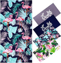 Oversized Terry Beach Towel 36 x 72 in Soft Extra Large XL Pool Swimming Towels Clearance for Adults Blanket Travel Essentials Cruise Accessories Must Haves Vacation Stuff Lounge Chair Cover Flamingo