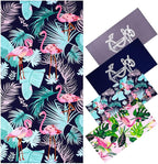 Oversized Terry Beach Towel 36 x 72 in Soft Extra Large XL Pool Swimming Towels Clearance for Adults Blanket Travel Essentials Cruise Accessories Must Haves Vacation Stuff Lounge Chair Cover Flamingo