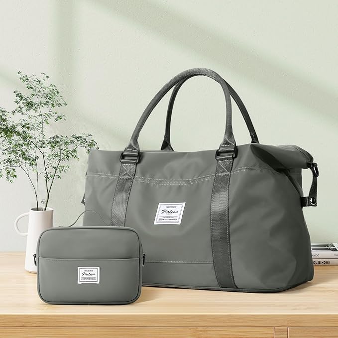 HYC00 Travel Duffel Bag,Carry-on Overnight Weekender Bags for Women,Sports Tote Gym Bag with Wet Pocket
