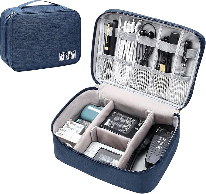 SELLYFELLY Electronics Organizer Travel Universal Cable Organizer Bag Waterproof Electronics Accessories Storage Cases for Cable, Charger, Phone, USB, SD Card, Hard Drives, Power Bank, Cords