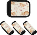 Burbuja Cats Luggage Handle Wrap Neoprene Comfort Handle Covers Suitcase Tag Identifier for Travel Accessories, 4 Pack