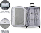 Travelpro Maxlite 5 Softside Expandable Luggage with 4 Spinner Wheels, Lightweight Suitcase, Men and Women, Shadow Grey, Checked-Large 29-Inch