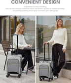 LOVEVOOK Carry On Luggage 22x14x9 Airline Approved, 20 Inch Softside Suitcases with Wheels, Lightweight Spinner Carry on Suitcase with TSA Lock, Water-Resistant Large Capacity Luggage for Travel