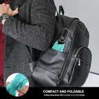 Compact Travel Umbrella for Purse - Flat Handle, Waterproof for Light Rain