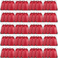 Grneric 60 Pieces Drawstring Backpack Bulk Cinch Sackpack Ployster Drawstring Bags for Gym Party Trip(Red)