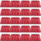 Grneric 60 Pieces Drawstring Backpack Bulk Cinch Sackpack Ployster Drawstring Bags for Gym Party Trip(Red)