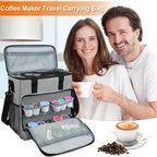 LEFOR·Z Travel Coffee Maker Carrying Bag Compatible with Keurig K-Mini or K-Mini Plus, Single Serve Coffee Maker Portable Storage Bag with Shoulder Strap,Grey(Bag Only)