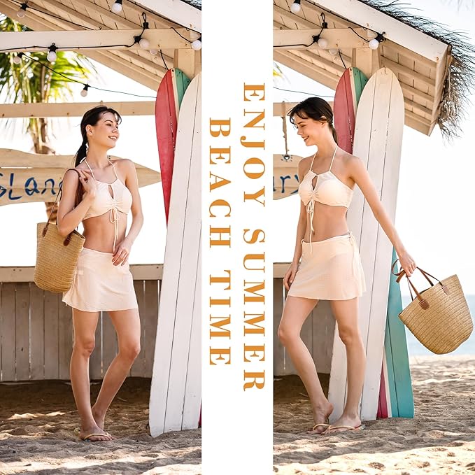 Trifabricy Beach Bags for Women, Large Beach Bag, Woven Straw Tote Bags Waterproof, Weaving Swim Shopping Travel Bag