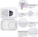 Khanka Hard Travel Case Replacement for Anker 621/622 / 633 Magnetic Battery (MagGo), 5000mAh 10000mAh Magnetic Wireless Portable Charger, Case Only (White)